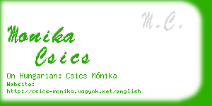 monika csics business card